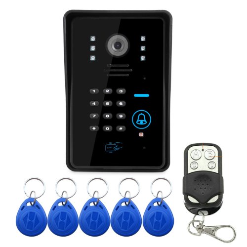 Image of RFID Outdoor Security Intercom System with Waterproof Camera, Password & Remote Unlock, 6-Core Cable Integration