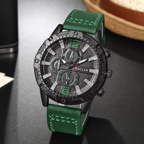 Image de Montre Homme Cuir Luxe - Style Élégant & Raffiné