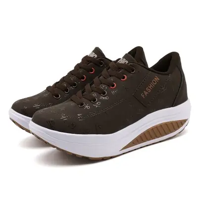 Image de Baskets Femme Respirantes & Confortables - Talon Compensé