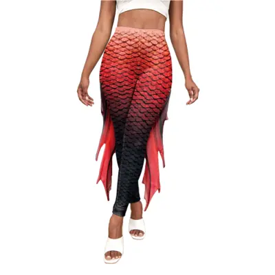 Image de Leggings Sirène Colorés - Style Fantaisie & Élastique