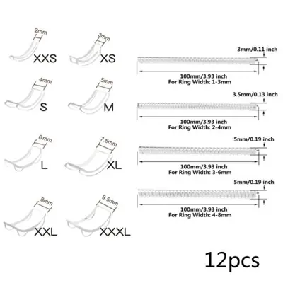 Image de Anneaux de Réglage en Silicone Transparent - Taille Adjustable