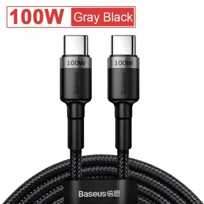 Image de Câble USB-C 100W Rapide Baseus pour iPhone, MacBook, Xiaomi, Samsung