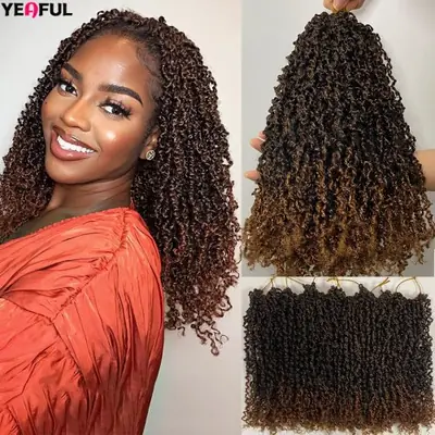 Image de 6 Paquets de Tresses Crépues Pré-Torsadées - Cheveux Synthétiques Naturels