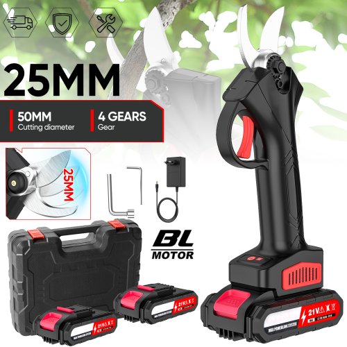 Afbeelding van Elektrische Snoeischaar 21V – Krachtig & Draadloos voor Bomen & Bonsai