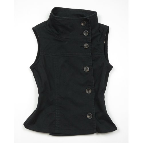 Immagine di Top Crop Donna Y2K Harajuku Senza Maniche con Bottoni – Stile Goth Punk Rock, Hip Hop e Streetwear Moderno