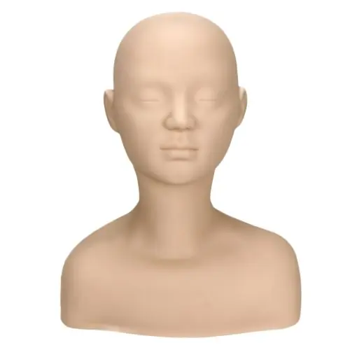 Image de Tête de Mannequin Silicone pour Maquillage & Soins du Visage
