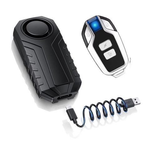 Immagine di Allarme vibrazione bici moto senza fili IP55 Allarme bicicletta impermeabile Telecomando Sistema di allarme rilevatore moto antifurto