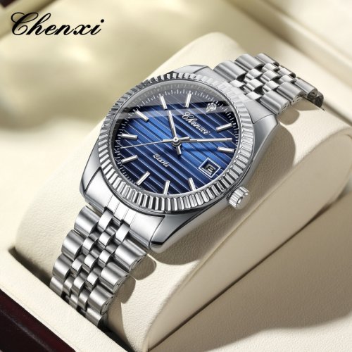 Immagine di Orologio da Uomo Chenxi 004D con Quadrante Luminoso, Calendario e Cinturino in Acciaio Inossidabile – Elegante e Impermeabile