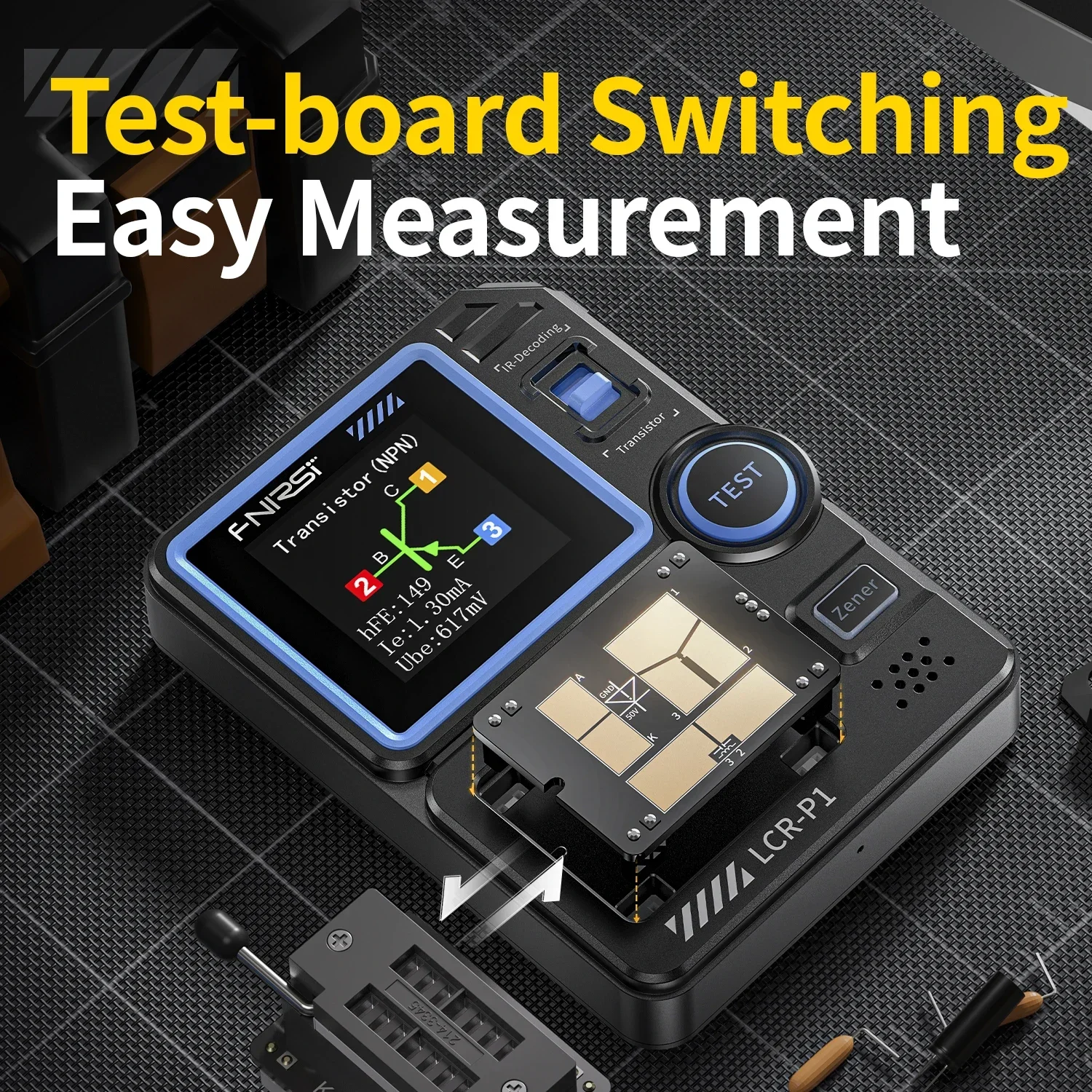 Image of FNIRSI LCR - P1 A Multifunctional Tester for Transistors, Diodes, Capacitance, Resistance, LCR and ESR Measurements