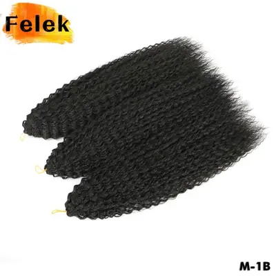 Image de Tresses Afro Bouclées Ombré Rose Gingembre - Extensions Synthétiques