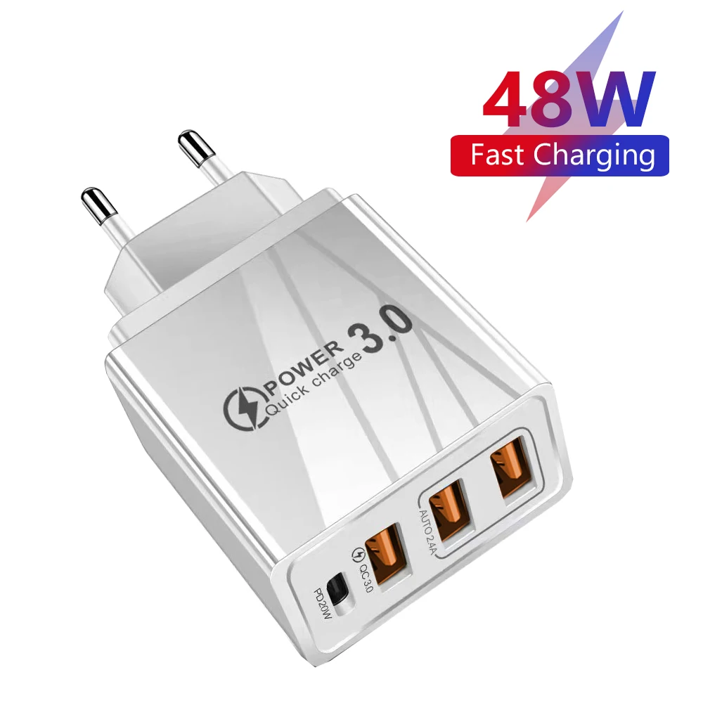 Afbeelding van 20W USB-C Snelle Oplader met QC 3.0 en PD voor iPhone 12/13, Samsung S21, Huawei, Xiaomi en andere smartphones – EU & US Stekker Wandlader