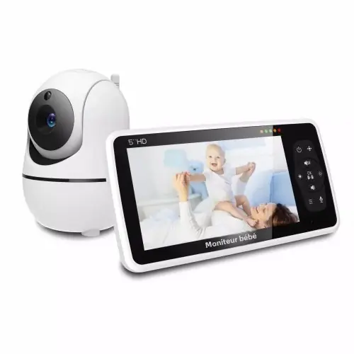 Image de Moniteur Vidéo Bébé 5 Pouces - Zoom 4x & Audio Bidirectionnel