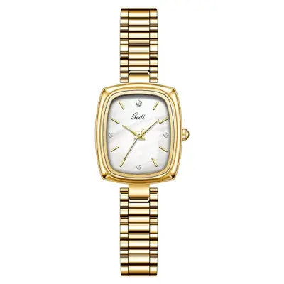 Image de Montre Femme Élégante en Or - Style Rétro & Étanche