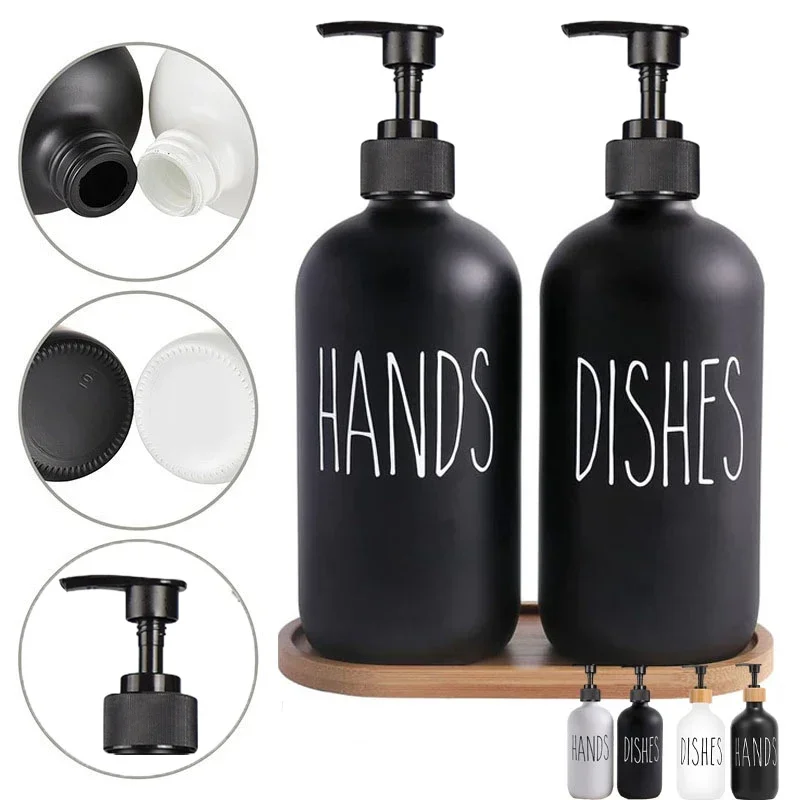 Dispensador de Jabón Negro 500ml - Estilo Granja