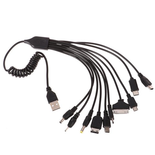 Afbeelding van 10-in-1 Universele USB Kabel met Meerdere Aansluitingen – Multifunctionele Oplader en Datakabel voor Alle Apparaten