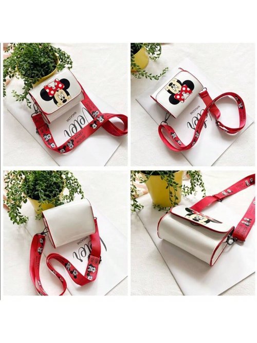 Afbeelding van Disney Vierkante Tasje met Kawaii Cartoon Motief – Leuke Schoudertas en Messenger Bag voor Kinderen met Mickey en Donald Duck