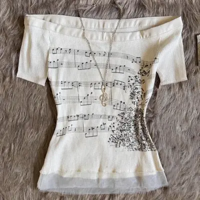 Image de T-Shirt Punk Goth Coréen Y2K pour Femmes