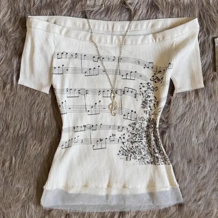 Image de T-Shirt Punk Goth Coréen Y2K pour Femmes