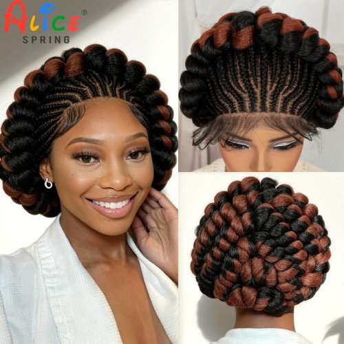 Bild von Stilvolle Cornrow-Perücke mit Babyhaar – Natürlich & Pflegeleicht