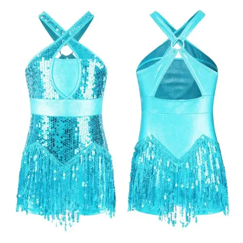 Image de Justaucorps de Danse pour Filles - Paillettes & Glands