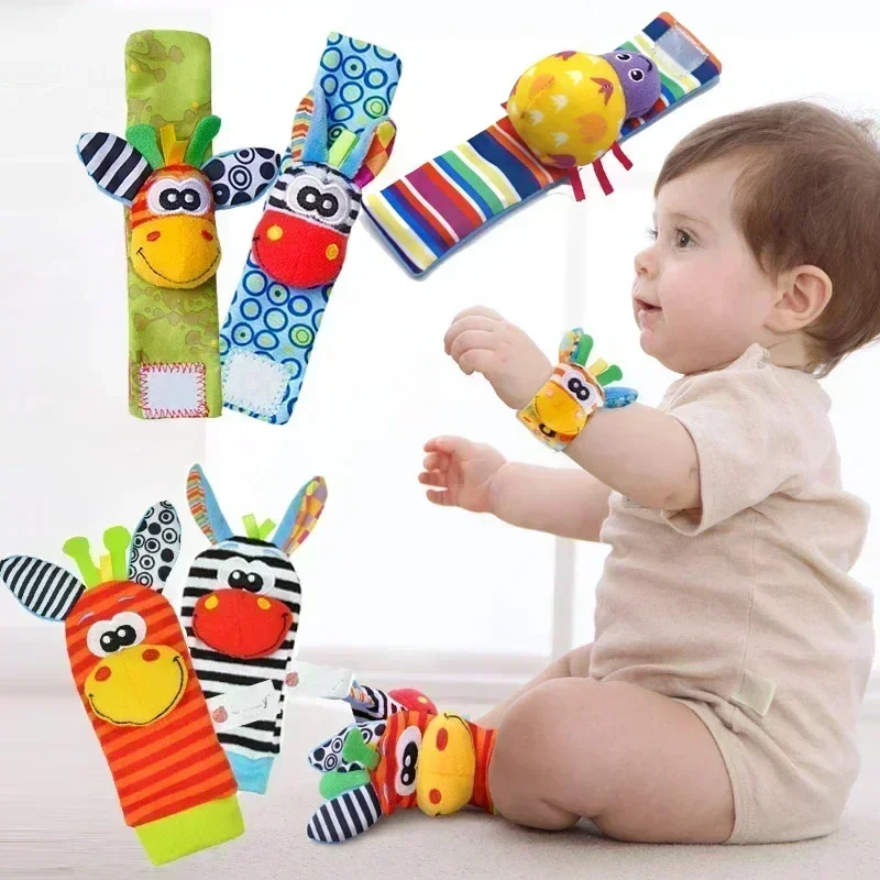 Bild von Baby Rassel-Socken mit Tiermotiv – Lustige Spielzeugsocken für Babys ab 0 Monaten