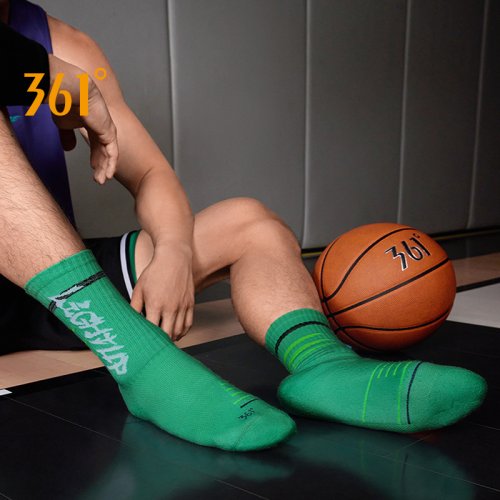 Bild von 361-Grad-Basketballsocken für Herren, atmungsaktiv, professionell, schweißabsorbierend, für Training, rutschfest, lange Röhre, männlich, 51243301