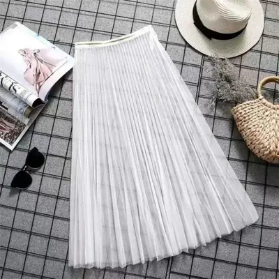 Image de Jupe Mini Dentelle Transparente Taille Haute