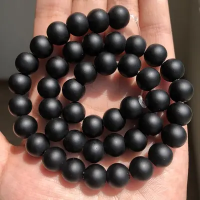 Image de Perles Naturelles Mat - Création de Bracelets DIY