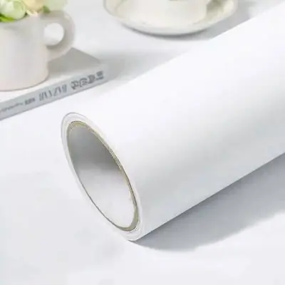 Image de Papier Peint Auto-Adhésif Blanc Mat - Mural Amovible & Étanche