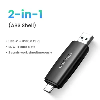 Image de Lecteur de Carte USB-C & USB 3.0 SD/MicroSD - Ugreen