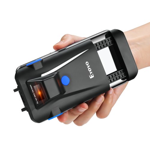 Image of Portable 2D Bluetooth Barcode Scanner with Phone Clip for Android and iOS Devices – Compact QR Code, Data Matrix, and 1D/2D Barcode Reader