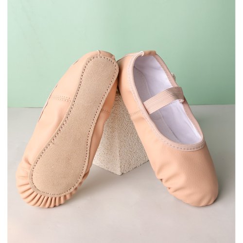 Image of TOVEKIN  PU Leather Ballet Slippers for Women, Professional Dancers for Girls, Children's and Children's Dance Shoes