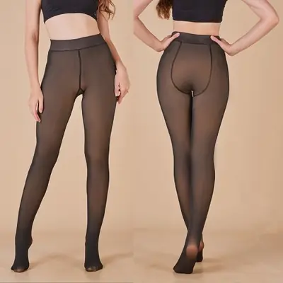 Image de Collants Thermiques Polaire Hiver Femme - Chauffe les Jambes