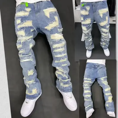 Image de Jeans Vintage Hip-Hop Homme - Durable & Style Américain