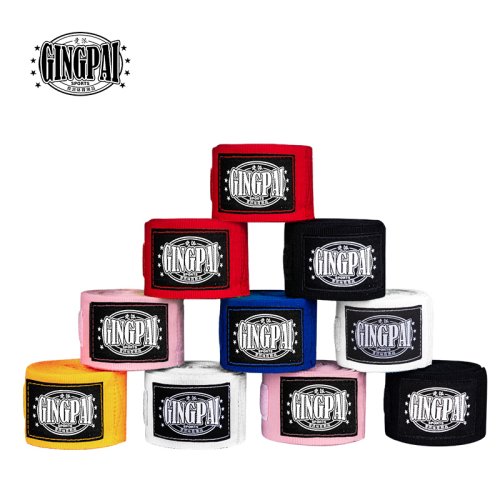 Immagine di Fasciatura per Boxe in Cotone 3,5 m - Set da 2 Pezzi per Kickboxing, Muay Thai e Arti Marziali - Protezione Mani e Avvolgimento Professionale