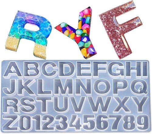 Image de Moule Lettre Résine - Création de Pendentifs & Porte-Clés