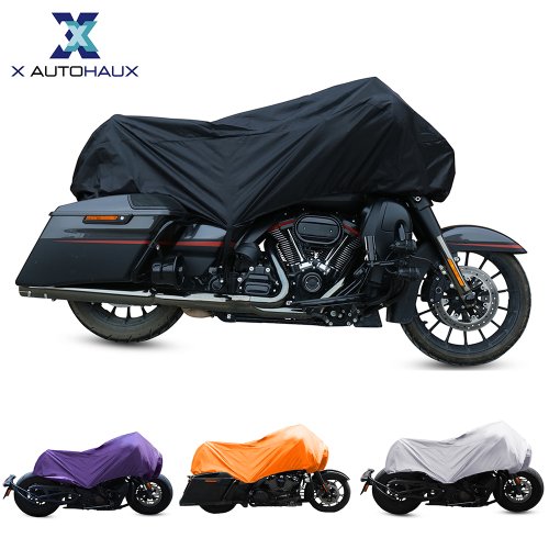 Image of Premium Waterproof Motorcycle Cover for Half Bike - UV Protection, Dustproof & Rainproof Outdoor Storage Shield for Motor Scooters and Bikes (M, L, XL)