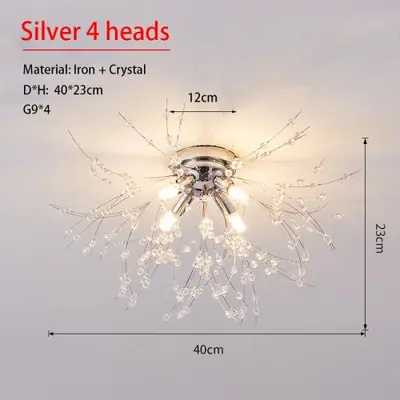 Image de Lustre Cristal Pissenlit Nordique - Éclairage Décoratif Moderne