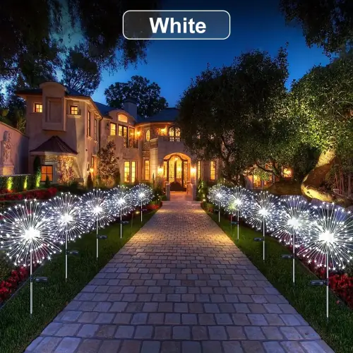 Image de Lampe Solaire LED Forme Artifice - Déco Jardin