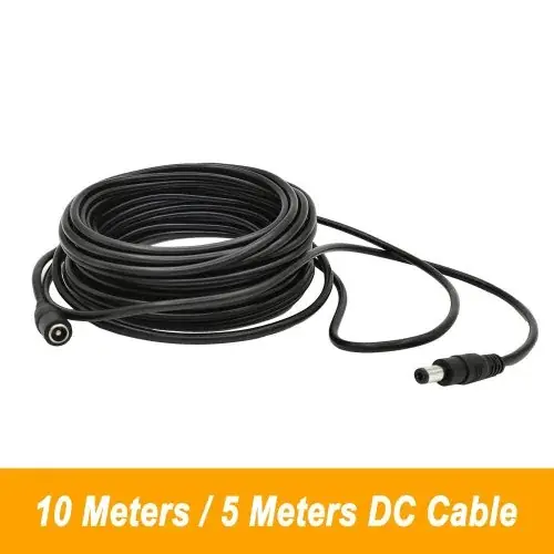Image de Câble d'Alimentation DC 12V 5m/10m - Connecteur Mâle/Femelle 5.5x2.1mm