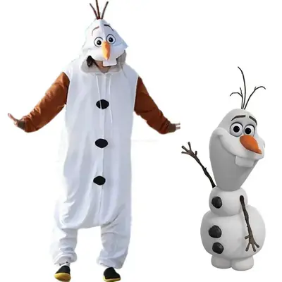 Image de Olaf Kigurumi Adulte - Costume de Neige en Polaire
