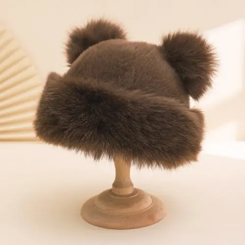 Image de Chapeau Hiver avec Oreilles Peluche - Chaud & Amusant