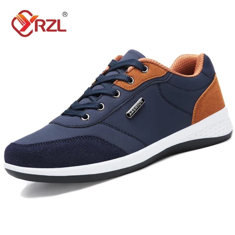 Immagine di Scarpe da Uomo in Pelle Impermeabili Primavera Autunno – Sneakers Sportive Antiscivolo per Passeggiate e Tempo Libero