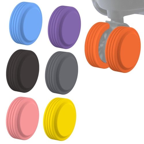Image of Silicone Luggage Wheel Protectors – 8-Piece Set for Noise Reduction and Trolley Protection
