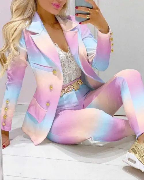 Image de Tenue de Bureau Femme - Ensemble Veste & Pantalon Chic Automne 2022