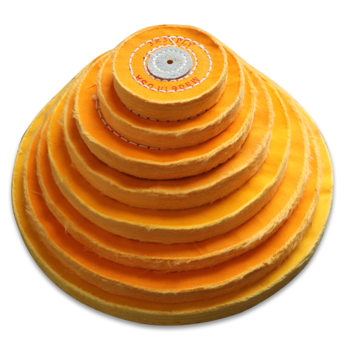 Image de Disques de Polissage en Coton Jaune pour Bijoux et Métaux