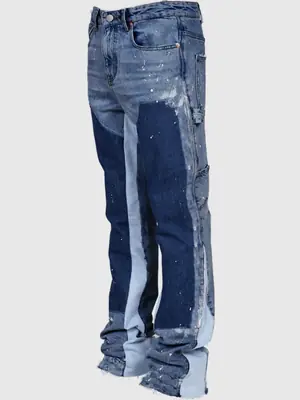 Image de Pantalon de Travail Jean Homme - Style Évasé & Élastique