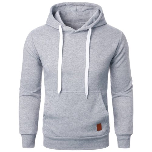 Immagine di Felpe con cappuccio casual da uomo con colletto con cappuccio e coulisse Felpe Camicie a maniche lun...