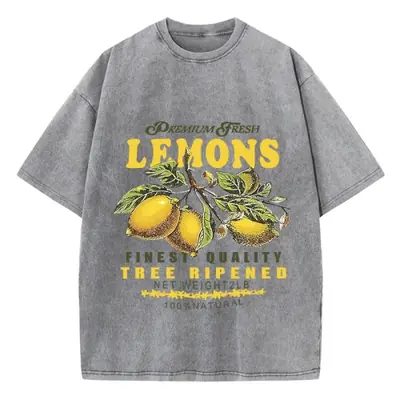 Image de T-Shirt Femme Citron Vintage Surdimensionné