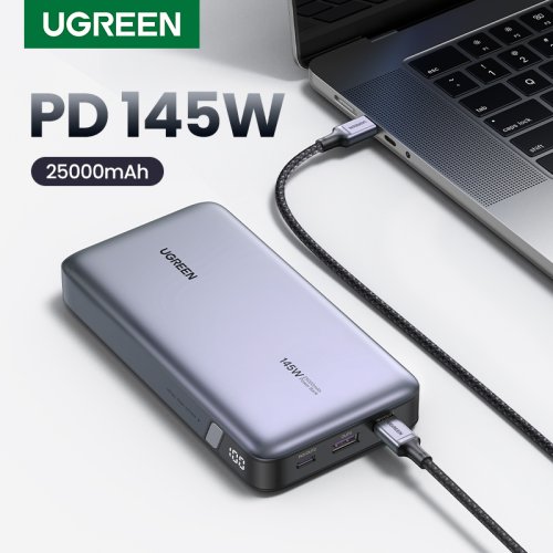 Afbeelding van UGREEN PD 145W Snel Opladen Power Bank 25000mAh Draagbare PowerBank voor Macbook Pro iPhone Xiaomi Notebook computer 100W